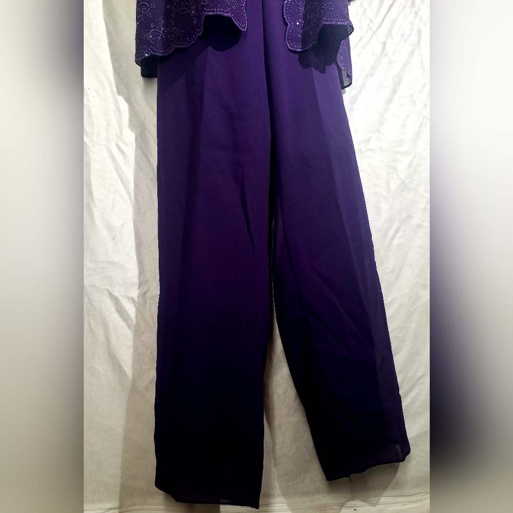 Elegant Purple Pantsuit - Picture 5 of 9